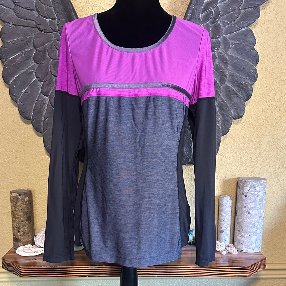 Mpg Long Sleeve Colorblock Top